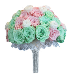 Rose and green bouquet